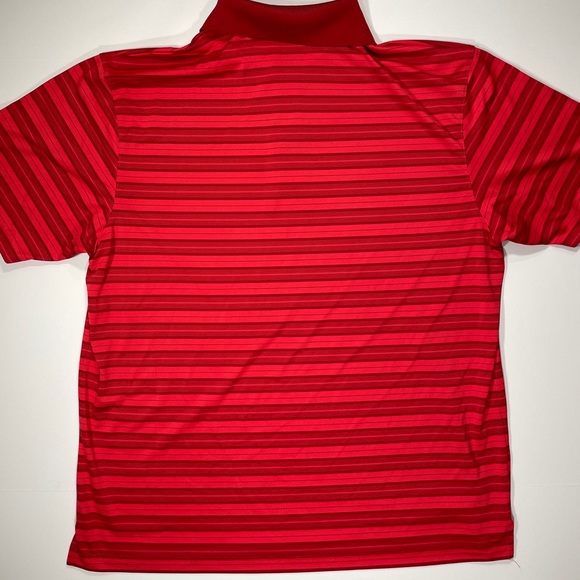 PGA Tour Golf Men’s Airflux Red Striped Short Sleeve Polo Shirt - Size XXL - Picture 2 of 7